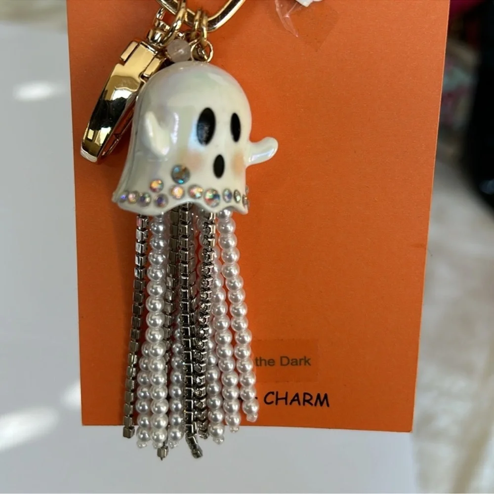 Betsey Johnson cute Halloween Ghost handbag charm key holder